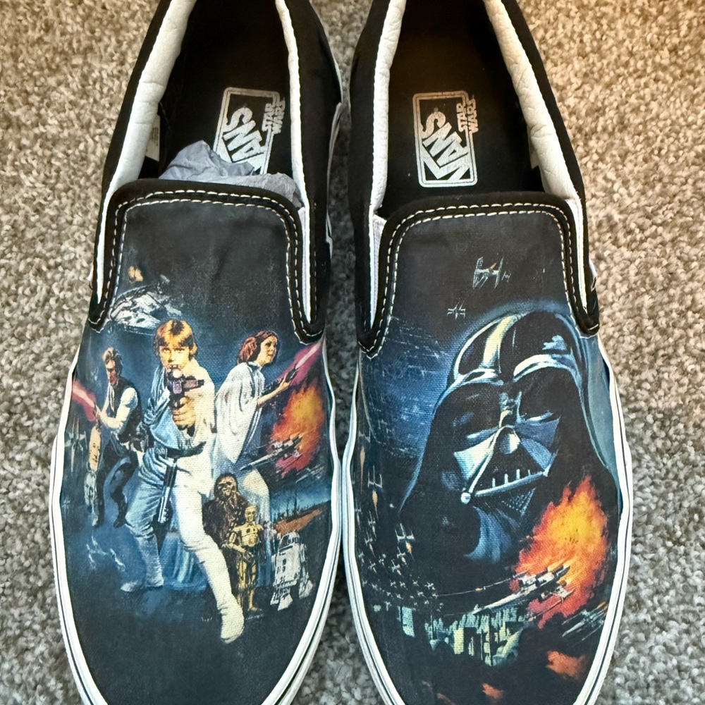 Vans Star Wars Slip-On Sneakers - Black and Multicolor